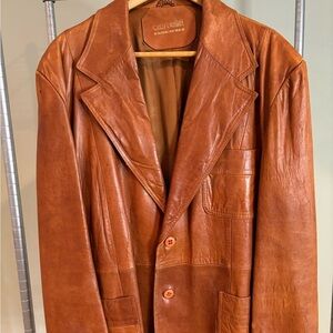 Vintage custom men’s genuine leather sports jacket